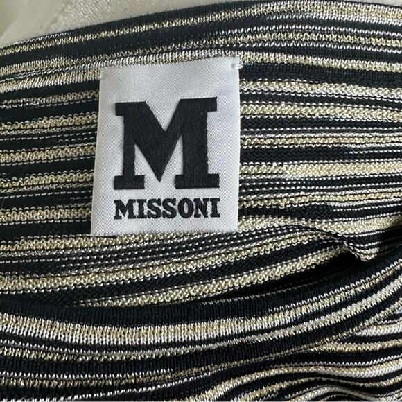Missoni Shimmer Stripe Metallic Short Sleeve Blouse Size Small - Picture 5 of 8